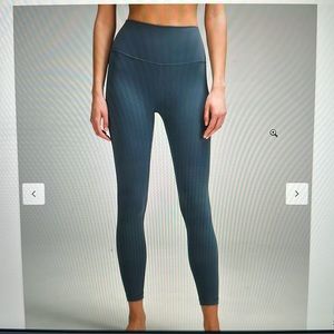 Women’s Lululemon Align High Rise Legging Pant Size 10 aqua blue green color